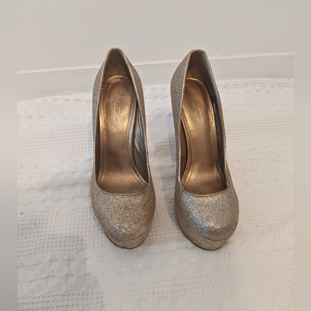 Gold Sparkle Heels